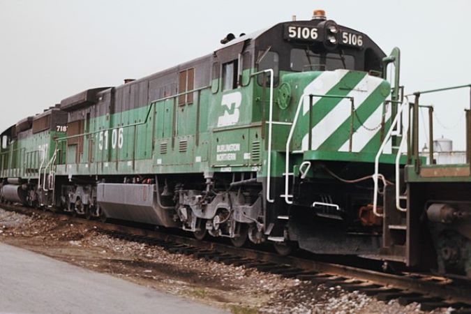 A BN locomotive A BN locomotive