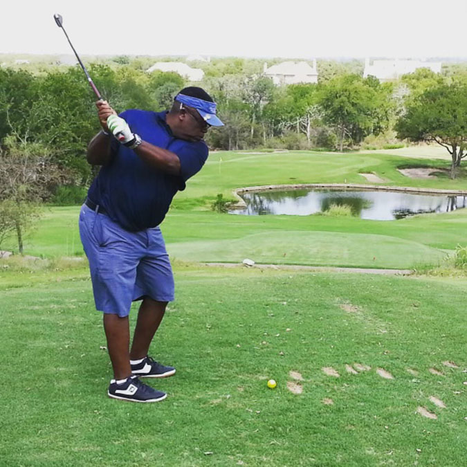 Anthony Johnson golfing Anthony Johnson golfing