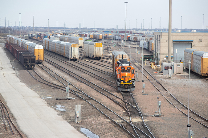Switching activity at the Alliance yard in Haslet, Texas Switching activity at the Alliance yard in Haslet, Texas