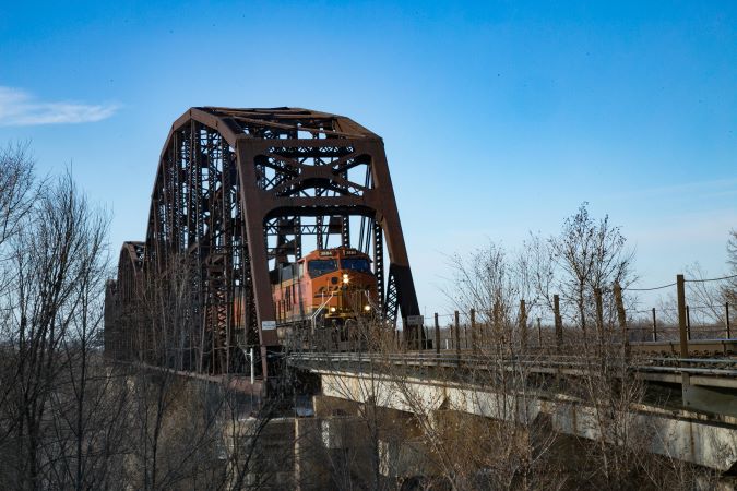 The Bismarck-Mandan bridge today The Bismarck-Mandan bridge today