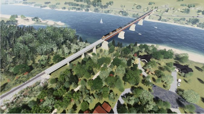A rendition of the planned Bismarck-Mandan bridge A rendition of the planned Bismarck-Mandan bridge