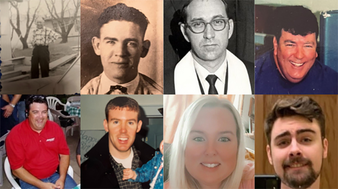 Members of Bob Bainter’s family serving BNSF and our predecessor railroads extend from the 1890s to today. They include (from top-left, clockwise): Alfred Betts Sr., John W. O’Connell, David Bainter, John C. Bainter, Gage Bainter, Cassie Hawkins, Brad Bainter and John M. Bainter. Members of Bob Bainter’s family serving BNSF and our predecessor railroads extend from the 1890s to today. They include (from top-left, clockwise): Alfred Betts Sr., John W. O’Connell, David Bainter, John C. Bainter, Gage Bainter, Cassie Hawkins, Brad Bainter and John M. Bainter.
