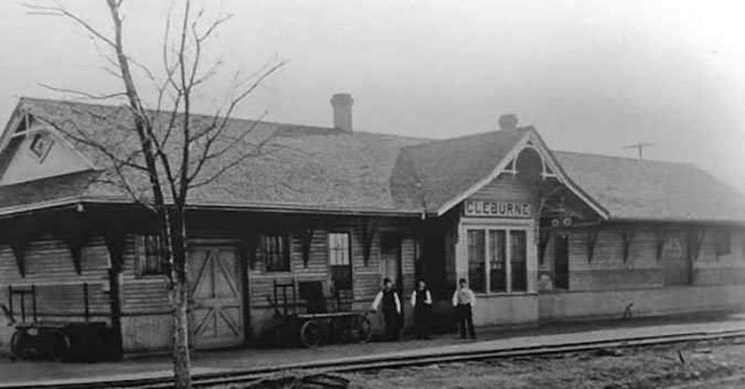 The Katy depot in downtown Cleburne from Images of America by Mollie Mims The Katy depot in downtown Cleburne from Images of America by Mollie Mims