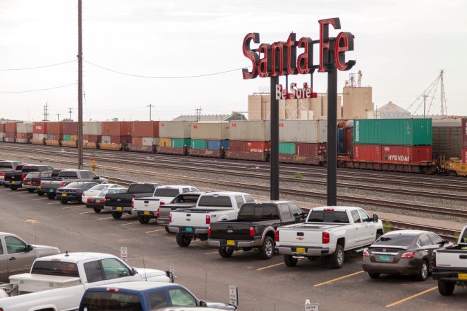 Outside the Clovis terminal today. Outside the Clovis terminal today.