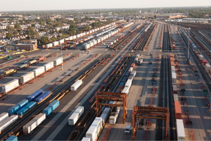 BNSF’s Corwith Intermodal Facility in Chicago. BNSF’s Corwith Intermodal Facility in Chicago.