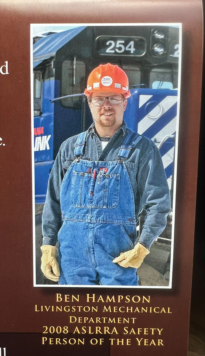 Ben Hampson featured as the recipient of a safety award in 2008 Ben Hampson featured as the recipient of a safety award in 2008