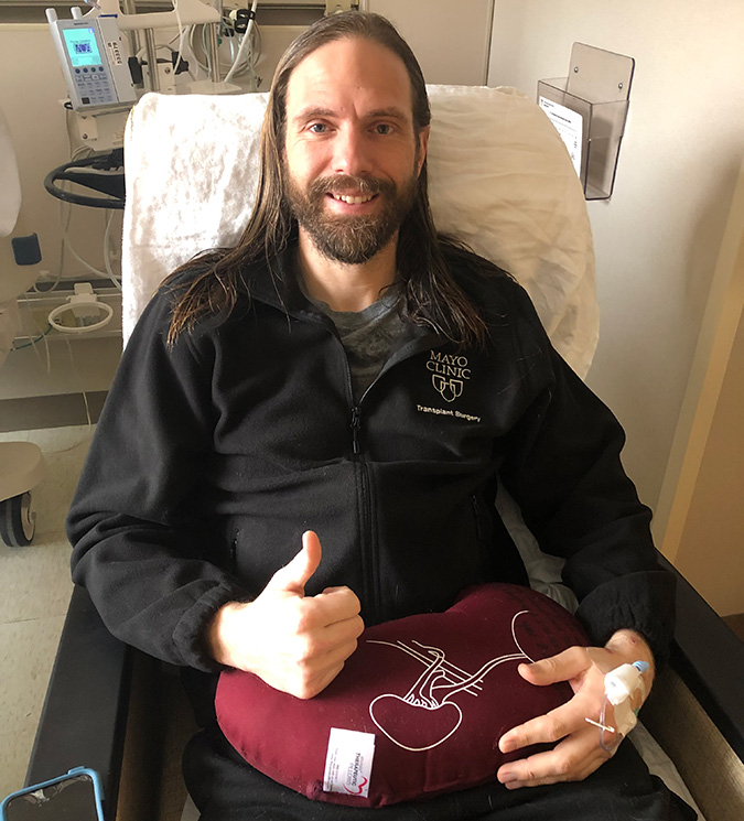 Kniert recovering at the hospital after the transplant surgery Kniert recovering at the hospital after the transplant surgery