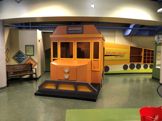 The BNSF train exhibit at Lincoln Children’s Museum The BNSF train exhibit at Lincoln Children’s Museum