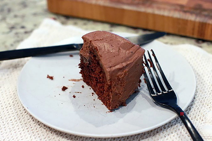 Devil’s food cake slice Devil’s food cake slice