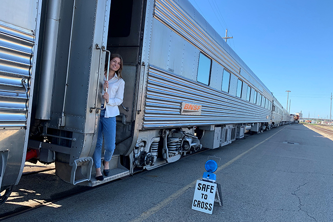 Paige Romanowski is an intern in the Corporate Relations Department. Part of her duties is writing for Rail Talk, and she is the author of this article. Paige Romanowski is an intern in the Corporate Relations Department. Part of her duties is writing for Rail Talk, and she is the author of this article.
