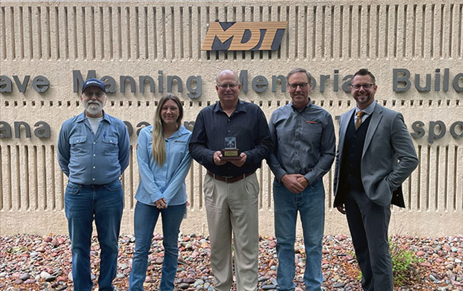 MDT representatives and BNSF’s Matt Jones, second from right MDT representatives and BNSF’s Matt Jones, second from right