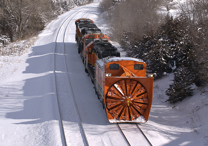 The rotary snowplow on the way. The rotary snowplow on the way.